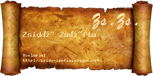 Zsidó Zsófia névjegykártya