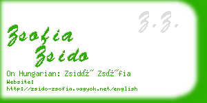 zsofia zsido business card